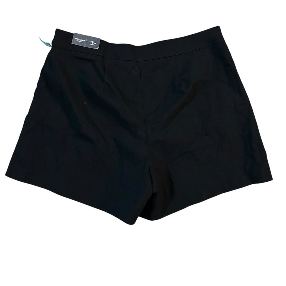 Maurices Bengaline High Rise 4in Black Shorts Womens Plus Size 18 Career Indie - Picture 4 of 5